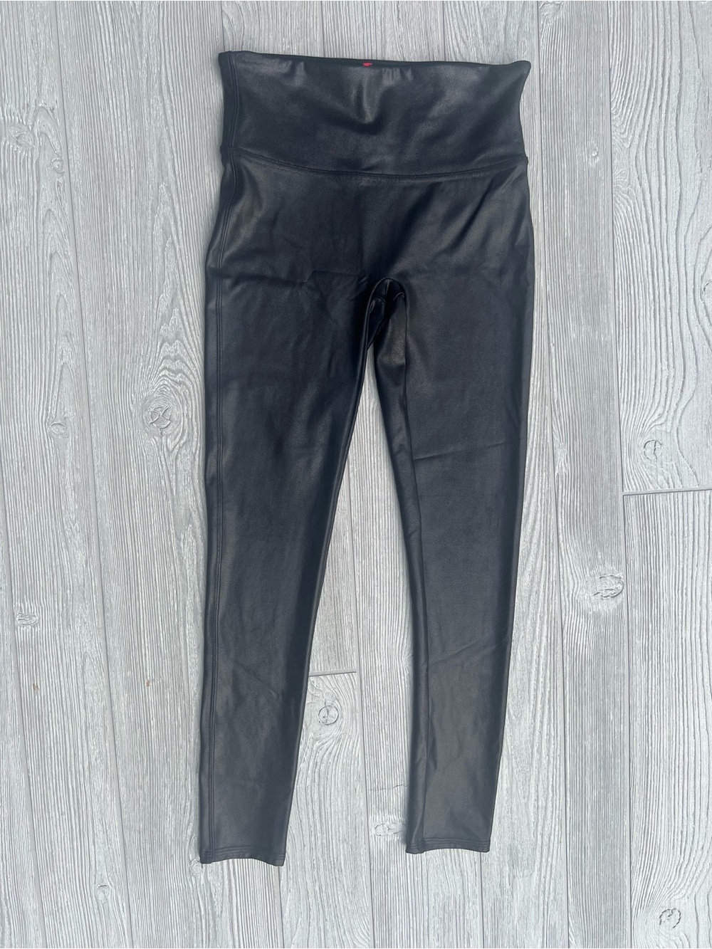 Spanx Faux Leather Leggings Black High Rise Matte Size Medium